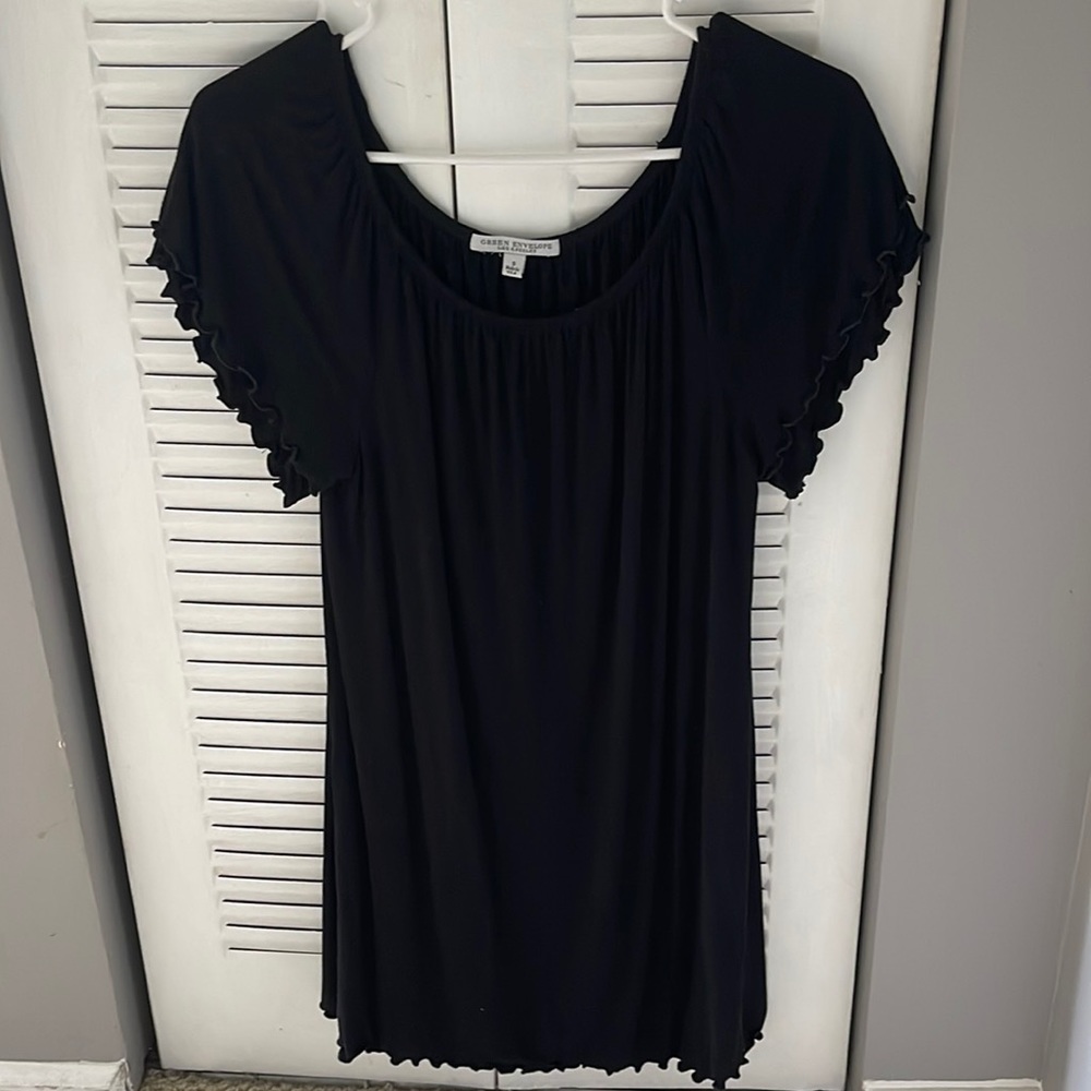 Green envelope mini dress